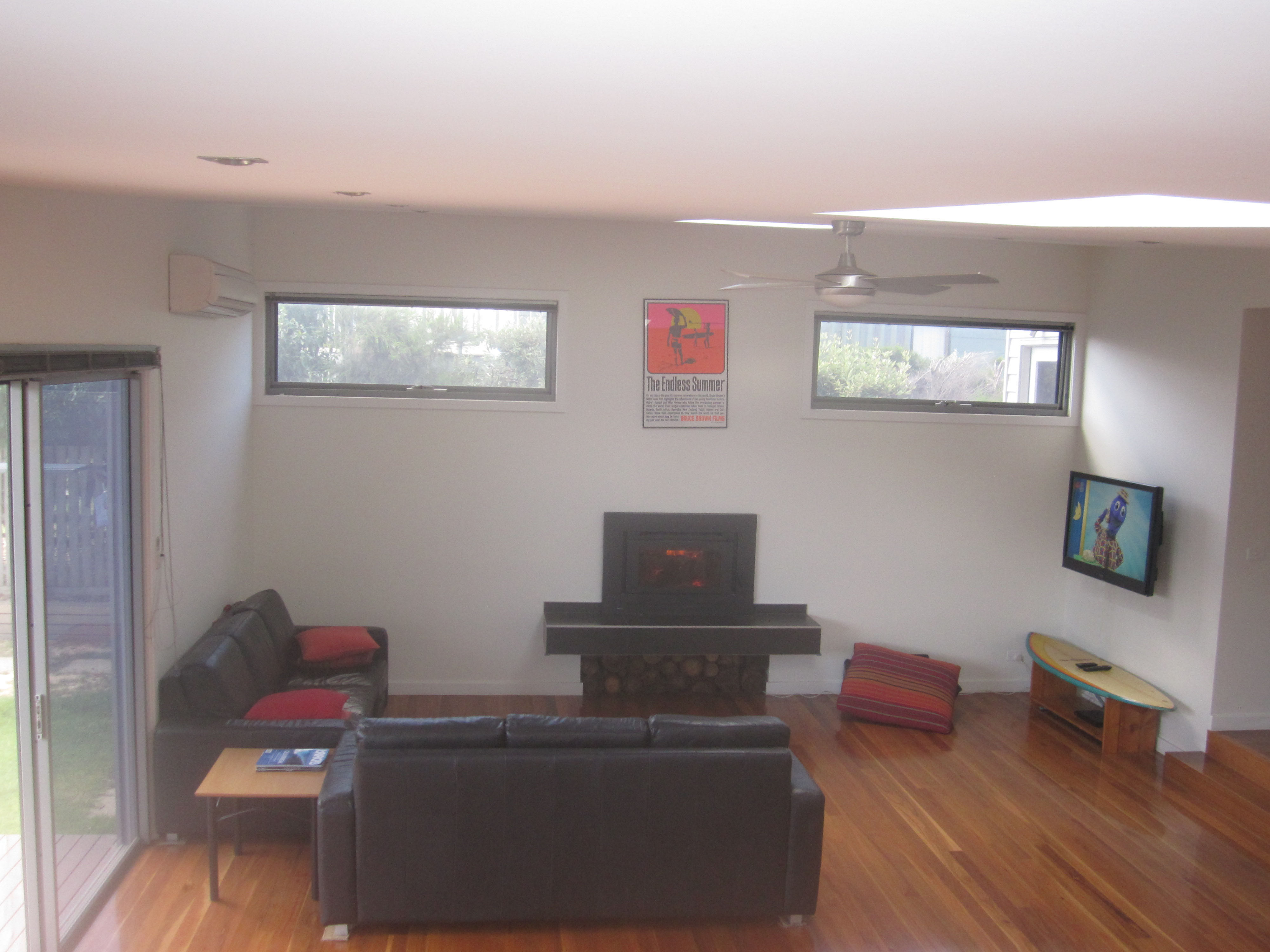 Lounge with Fire and Bluestone Heath
