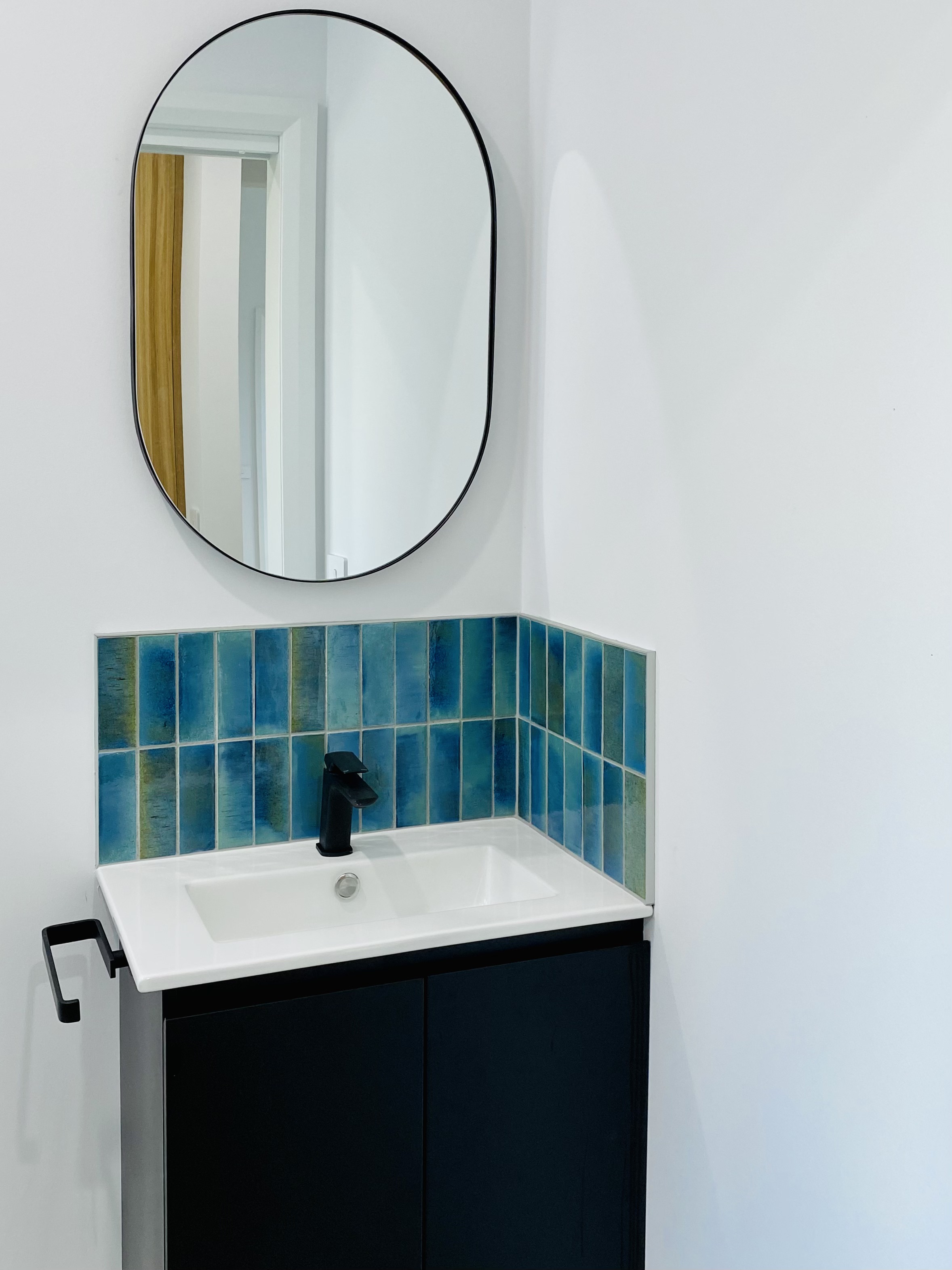 Tiled splash back