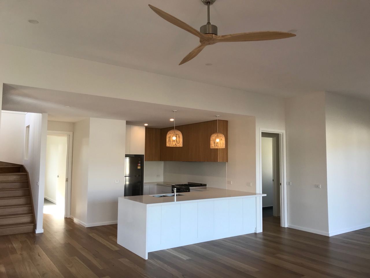 Kitchen with fan