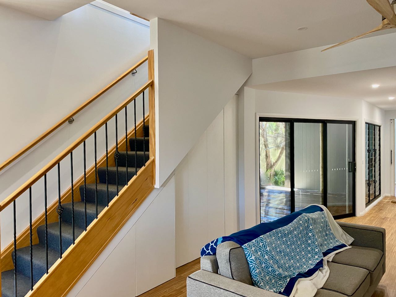 Inbuilt staircase storage